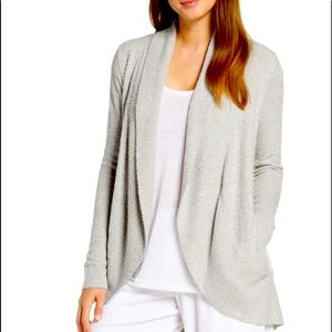 M Barefoot Dreams Circle Cardigan grey cozychic